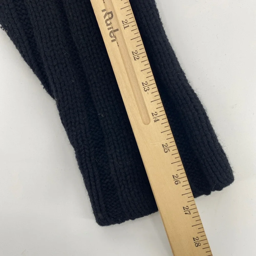 Banana Republic Mens Extra Large Black Lambswool Cashmere Ribbed Knit Sweater